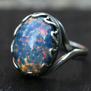 Blue Opal Ring - Size 5-9