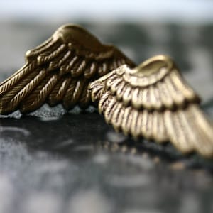 Gold Angel Wing Earrings