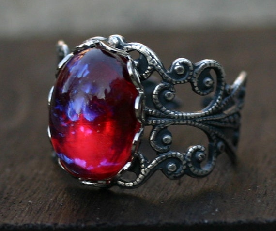 Fire Opal Ring Mexican Dragon Breath Adjustable Etsy Fire Opal Ring Mexican Dragon Breath Adjustable Etsy