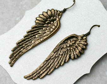 Gold Angel Wing Earrings