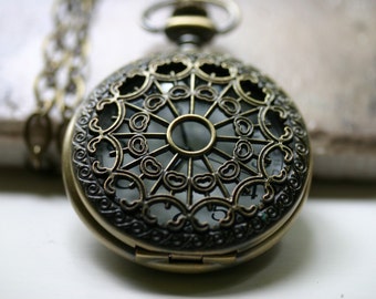 Steampunk Pocket Watch Necklace - Mens