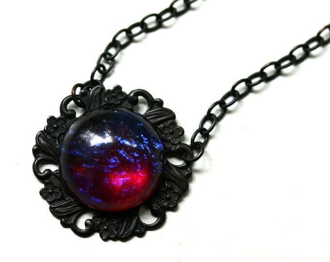 Dragons Breath Necklace Mexican Fire Opal - Etsy
