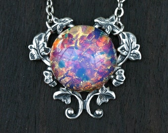 Harlequin Fire Opal Necklace