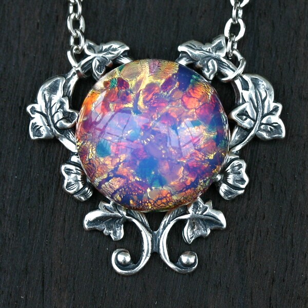 Harlequin Fire Opal Necklace