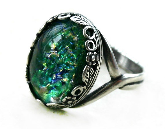 green opal ring
