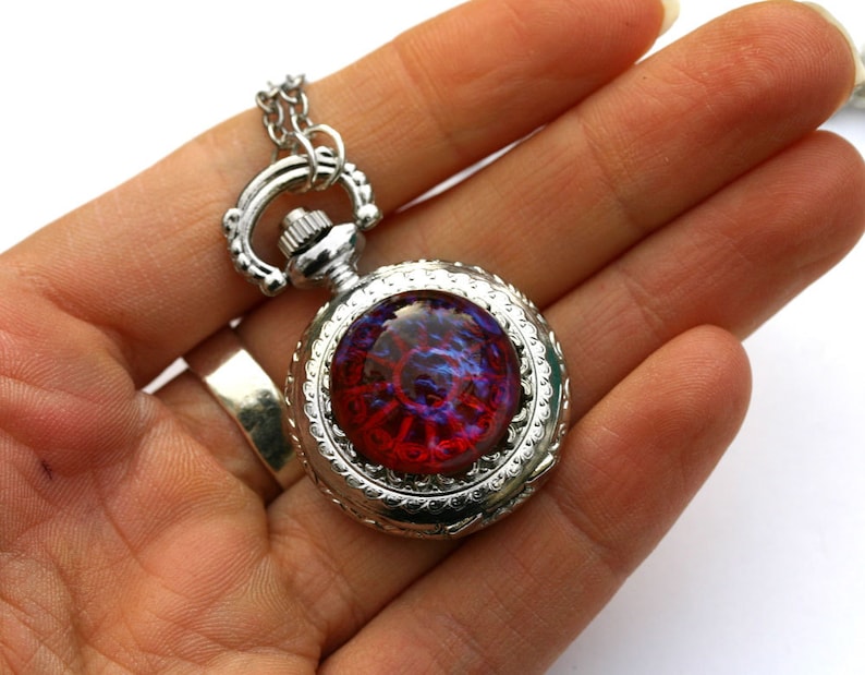Dragon Breath Pocket Watch - Fire Opal image 3