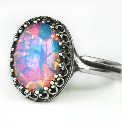 Dragons Breath Mexican Fire Opal Ring - Etsy