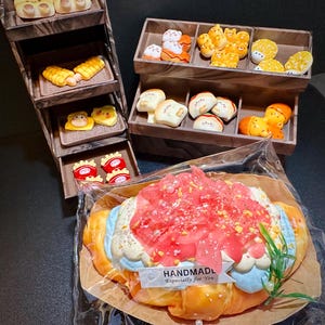 Peach Croissant Jumbo Squishy: Handmade Silicone Stress Relief Toy