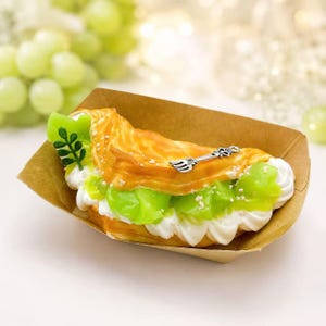 Muscat Delight Taba Squishy | Handmade Food Stress Toy for Collectors