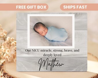 Personalized Baby Photo Frame, NICU Picture Frame, Birth Announcement, NICU Mom Gift, Nursery Decor, Baby Keepsake Gift, Newborn Memory Gift