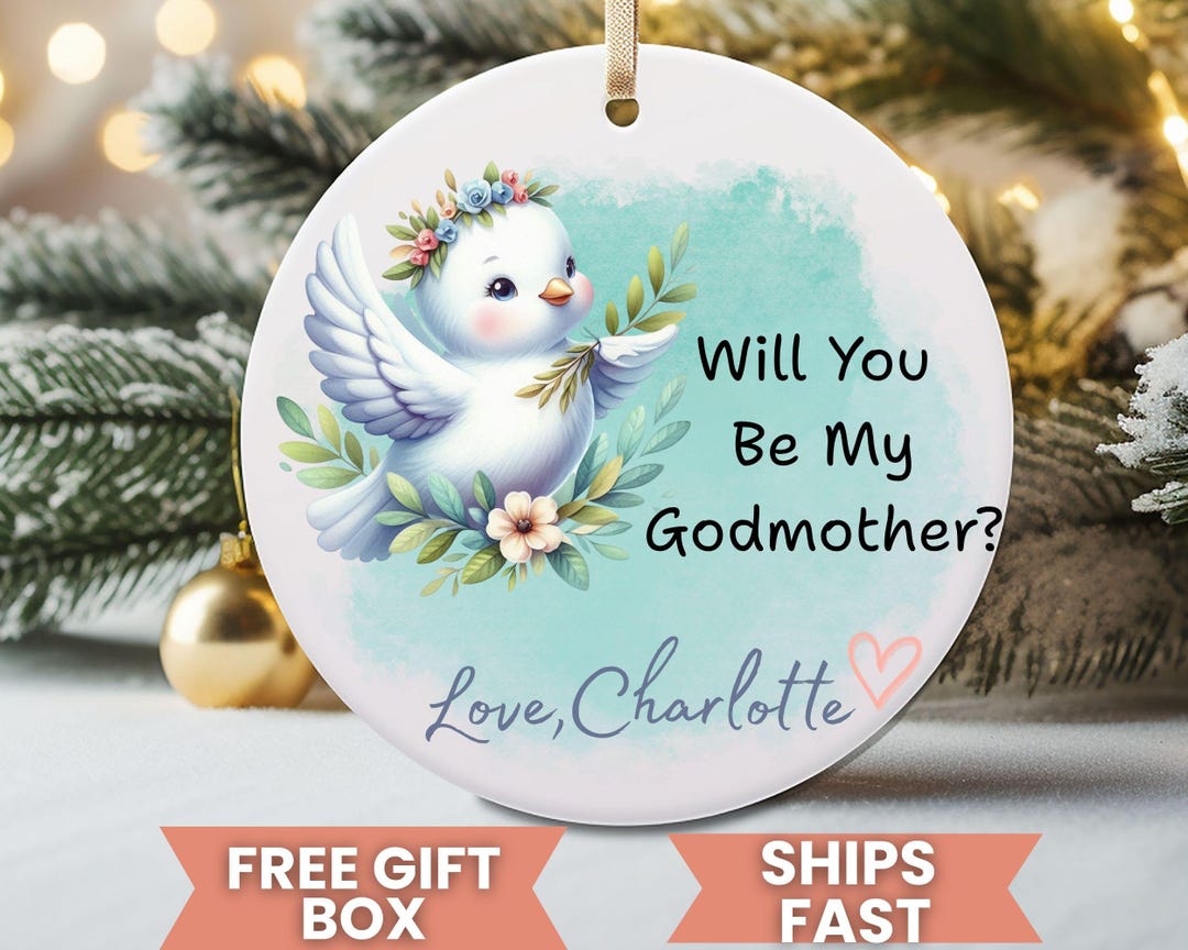 Personalized Godmother Proposal Ornamentwill You Be My Godmother Gift — free download
