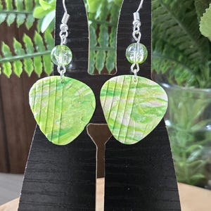 Soft green earrings collection