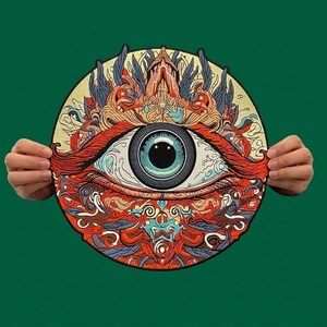 XXL Mystic Eye Back Patch 30cm, Embroidered Iron On Jacket Patch for Hoodie & Denim, Psytrance Psychedelic Festival Custom Streetwear sew