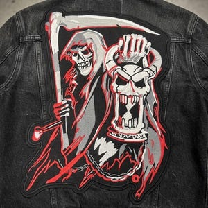 XXL Mystic Eye Back Patch 30cm, Embroidered Iron On Jacket Patch for Hoodie & Denim, Psytrance Psychedelic Festival Custom Streetwear sew