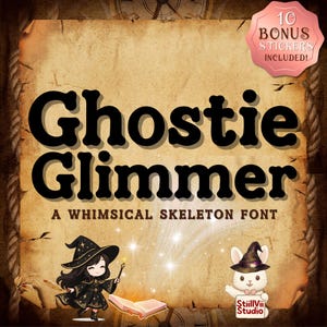 Halloween Font Script | Spooky Halloween Font, Friendly Ghost Font for Cricut & Procreate, Cute Trick or Treat Letters, scary night font