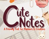 Cute Handwritten Logo Creator, Font for Goodnotes, Procreate, Cute Font Downloads, Handwritten Font for Notes, Cute Font for Planners, Notes