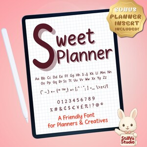 Police manuscrite soignée pour agenda numérique, notes intéressantes et remarquables, journal, étude, script minimaliste : agenda doux.