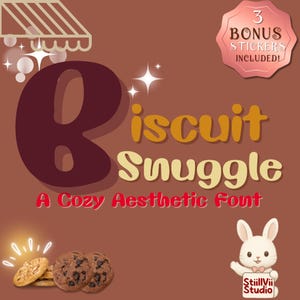 Cute Bubble font canva, Cozy Handwriting goodnotes, Font for logo with a gift present, Cricut Font, logo font for canva handwriting, Playful