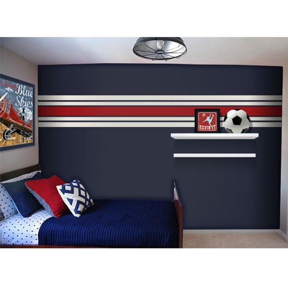 Wall Stripe Decals . Stripes Wall Decal . Stripe Decals . Etsy