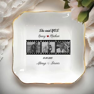 Custom Photo Trinket Dish-Personalized Ring Dish-Custom Ring Dish-Jewelry Tray-Custom Photo Gift-Photo DishGift For Wife-Mother&#39;s Day Gifts