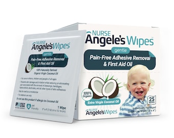NURSE ANGELES WIPES Klebstoff-Entferner; Haut- und Massageöl