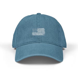 Embroidered Denim Hat, Patriotic Casual Cap for Veterans, Independence Day, USA Flag, America, Outdoor Activities