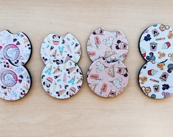 Disney car coasters | car coasters | car coaster set of 2 | Disney small gifts | Disney car decor | car accessories | Disney snacks