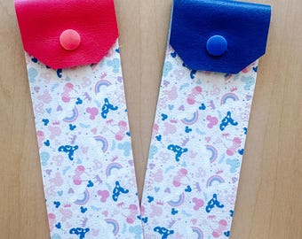 Disney Straw pouch | reusable straw holder | park accessory | Disney icons | straw holder | Disney gift | Disney accessory | straw pouch