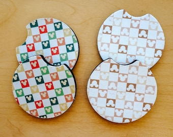 Mickey Mouse Car Coaster Set | Neoprene Auto Accessories