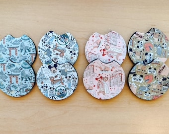 Disney car coasters | car coasters | car coaster set of 2 | Disney small gifts | Disney car decor | car accessories