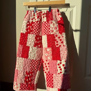Kids Quilted Valentine’s Day Pants Size 5-7