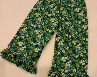 St. Patrick’s Day Shamrock Ruffle Toddler & Kids Pants, 12m - 8 years