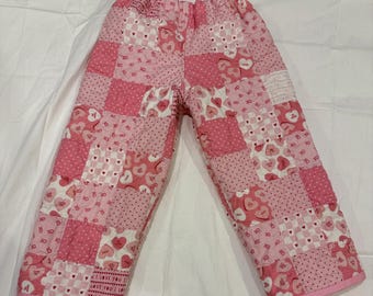 2-4t Quilted Valentine’s Day Toddler Pants