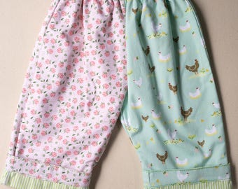 100% Cotton Chicken Farm Baby and Toddler Pants l Fully Lined Grow With Me Pants for Babies and Kids l The Sprouting Stitch