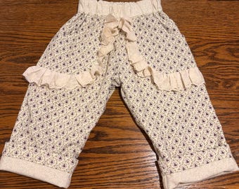Cotton Floral Toddler Pants