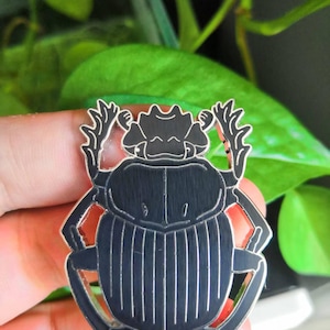 Skarabäus Skarabäus Typphon Insekt Emaille Sammlung Abzeichen Pin Himmlischer Käfer Käfer Entomologie