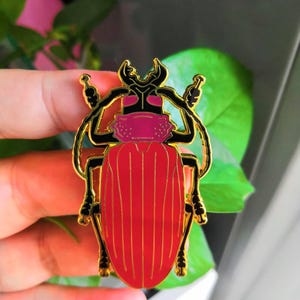 Titanus giganteus Giant Titan Beetle  Insect Enamel Collection Badge Pin Celestial Beetle Bug Natural Entomology