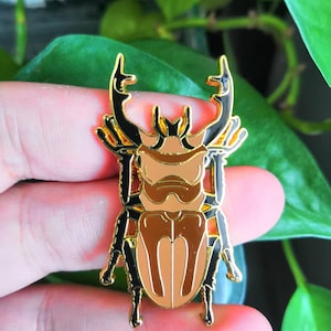 Hirschkäfer Lucanus thibetanus Insekt Emaille Sammlung Abzeichen Pin Himmlischer Käfer Käfer Entomologie