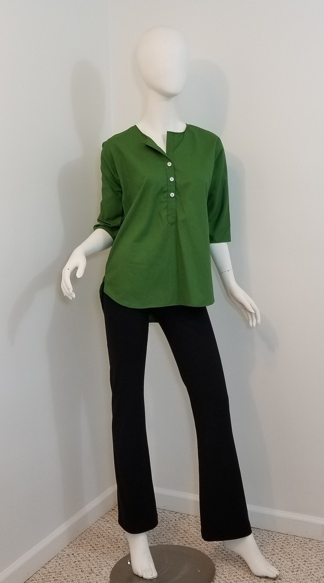 Chemise Femme Columbia Grande Taille – Vert Aqua, Manches Longues, Poches, L