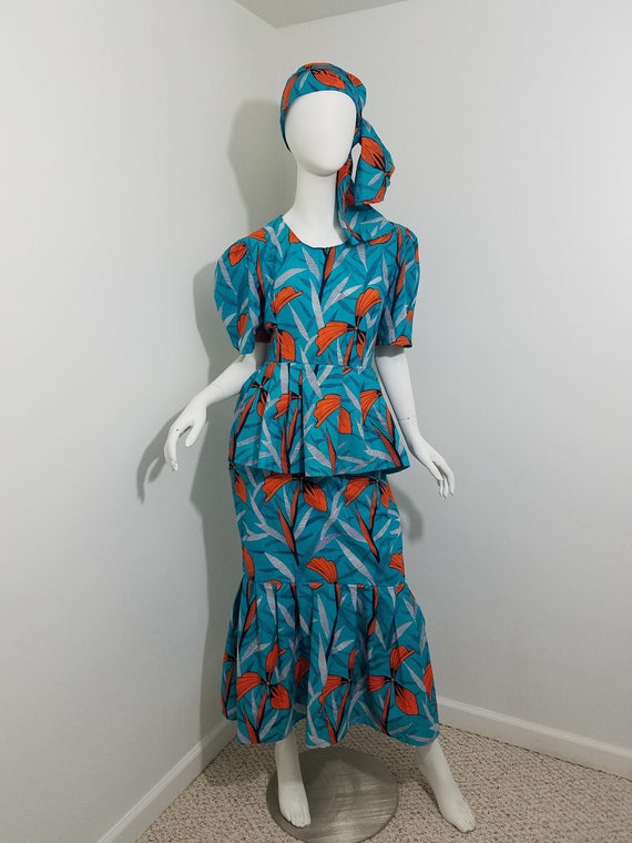 Ankara mermaid skirt and cheap blouse
