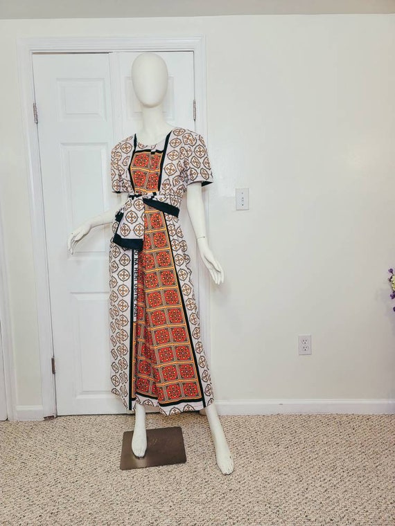 Leso Dress W/ Wrap Swahili African Print Pink, Orange and White, A-line  Head Wrap Cotton Scarf (US 10) - Etsy Australia