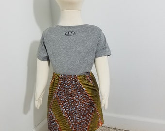 African Print skirt- burnt orange (size: 6-12 months)