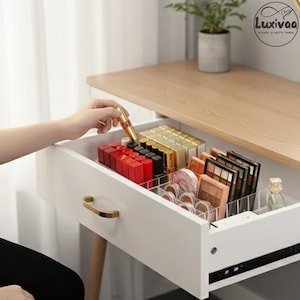 Transparent Acrylic Makeup Storage – 7-Cell Cosmetic Organizer for Blush and Eyeshadow