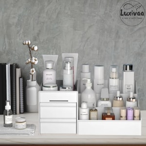 Makeup Drawer Box – Plastic Cosmetic Storage Organizer for Dorm Rooms & Dressing Table