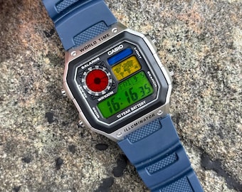 Sunset - Casio Royale (AE1200) Custom Digital World Time Watch Mod