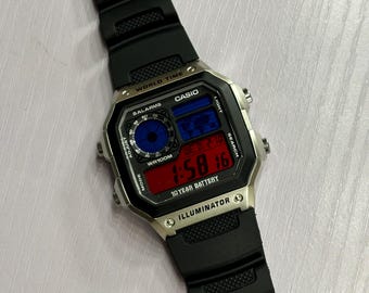 Custom Casio Royale Mod AE-1200 – BSOTwatches Fizzy Edition – Pepsi (1 of 7 Limited Run)