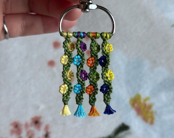 Deltarune Seven Flowers Handmade Keychain