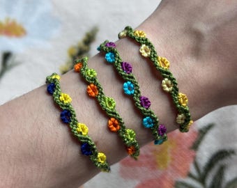 Deltarune Seven Flowers Handmade Adjustable Friendship Bracelets