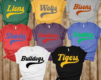 Custom Mascot Retro Shirt, Booster School Spirit T-shirt, Cheer Team Mascot shirt, school spirit wear, school mascot t-shirt, school tshirt
