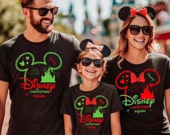 Custom Disney Christmas Squad Shirt, Matching Disney Christmas Family Shirt, Disneyland Christmas Shirt, Christmas Crew, Custom Disney Shirt